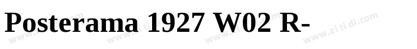 Posterama 1927 W02 R字体转换